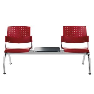 Banca Área de Espera Diferentes Plazas y Mesas - LABENZE ARETA - Varios Colores - Asiento Tubular de Acero Pintado o Cromado